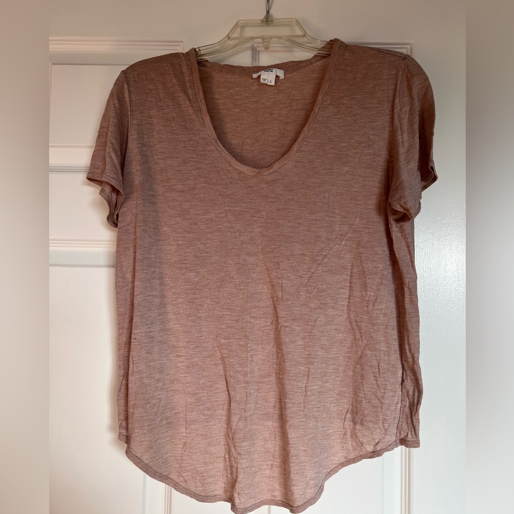 Helmut Lang Dusty Rose Short Sleeve Tee Size L